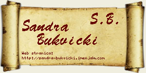 Sandra Bukvički vizit kartica